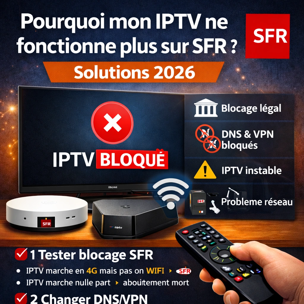 Pourquoi mon IPTV ne fonctionne plus sur SFR ? Solutions 2026